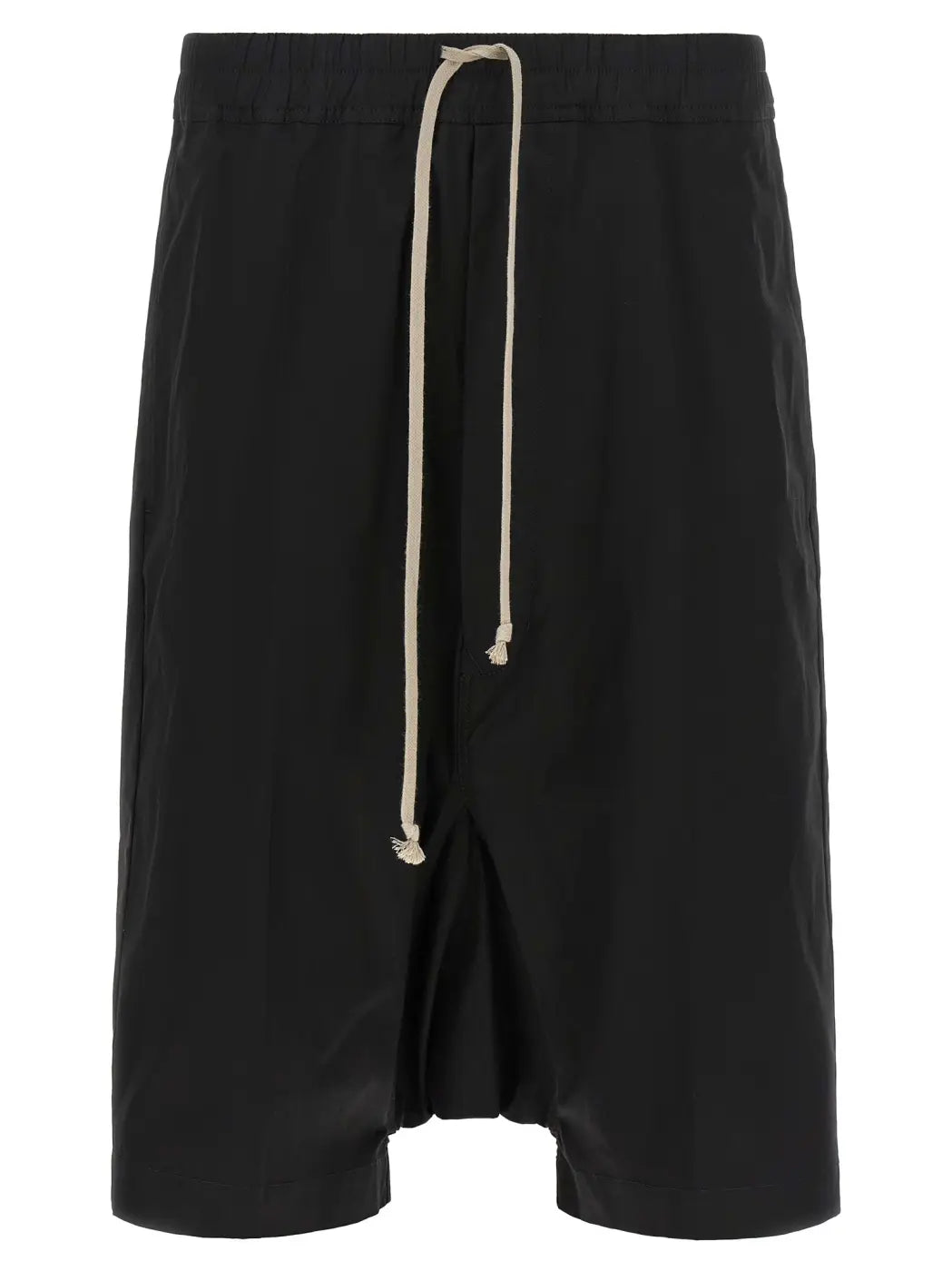 Rick Owens Black Cotton Bermuda Shorts
