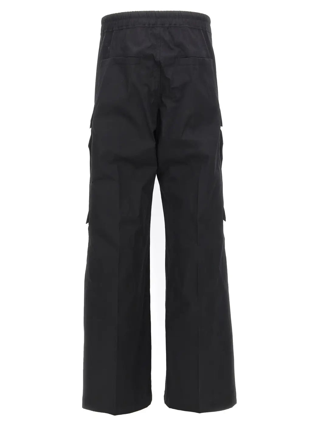 Rick Owens Black Cotton Cargo Pants