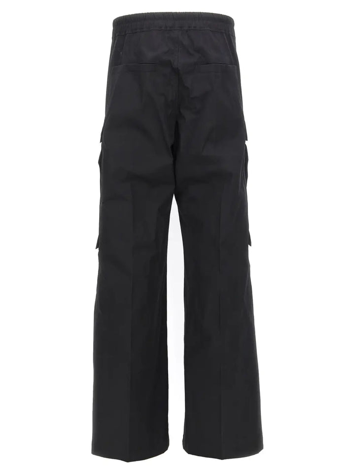 Rick Owens Black Cotton Cargo Pants