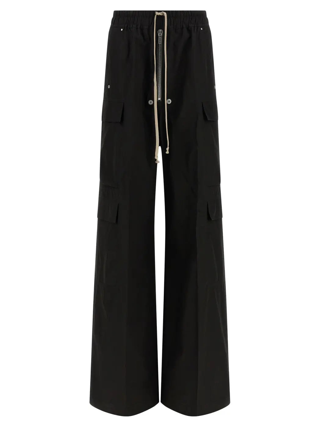 Rick Owens Black Cotton Cargo Pants