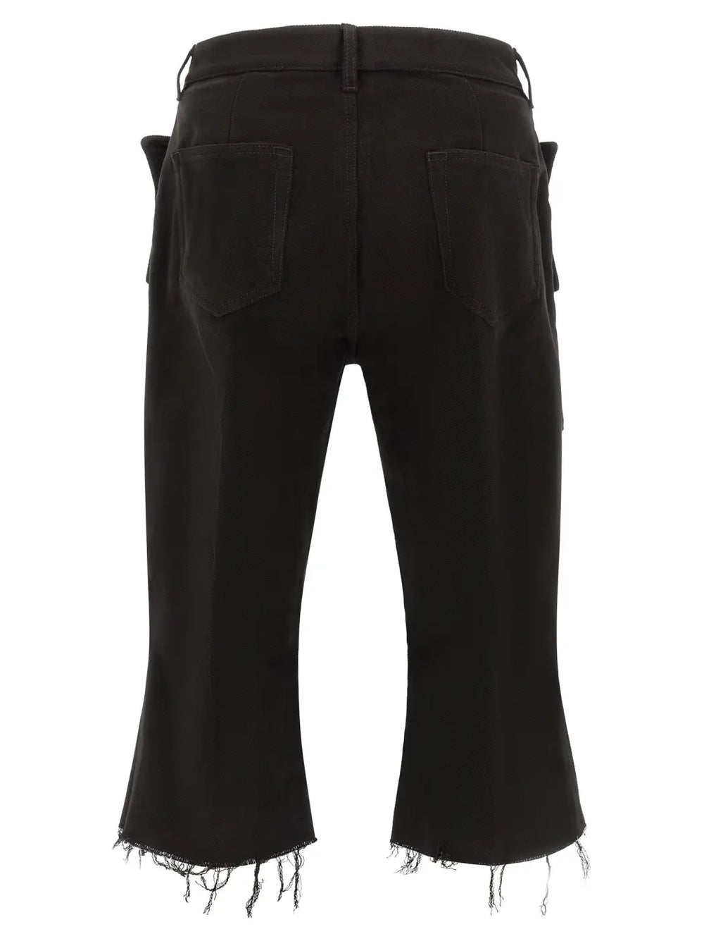 Rick Owens Black Cotton Cargo Pants