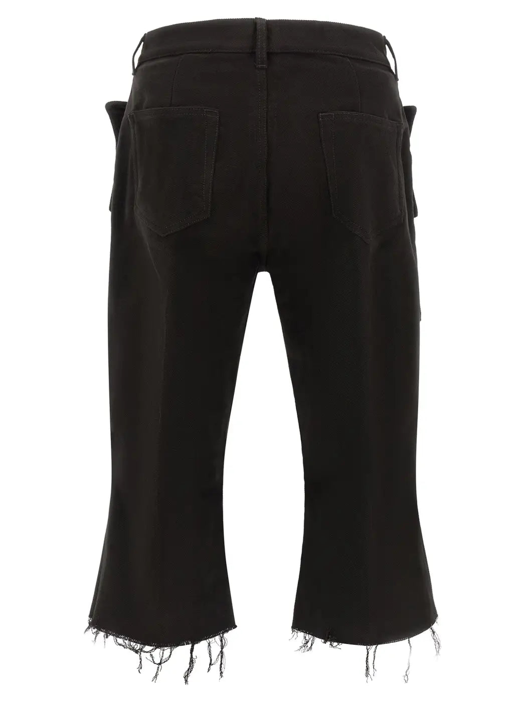 Rick Owens Black Cotton Cargo Pants