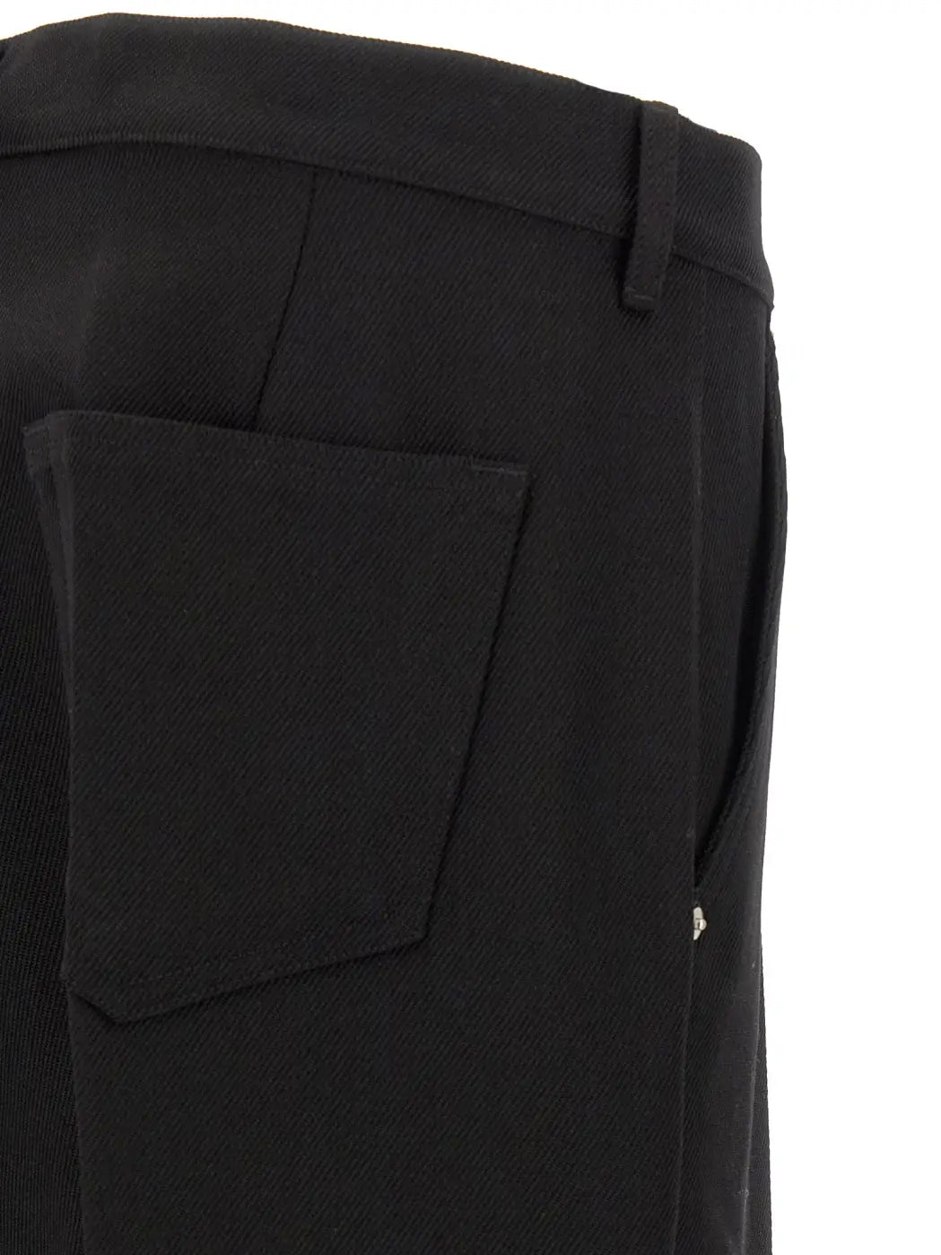 Rick Owens Black Cotton Casual Pants