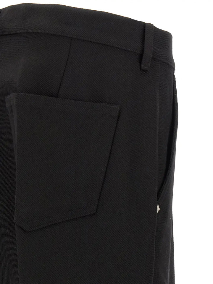 Rick Owens Black Cotton Casual Pants
