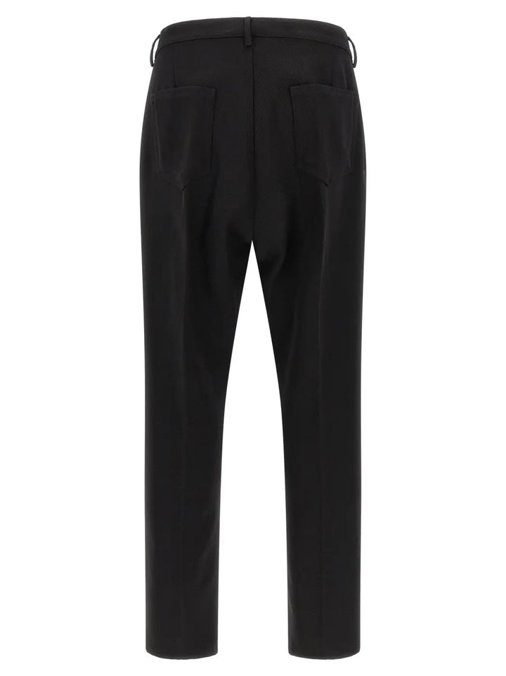 Rick Owens Black Cotton Casual Pants