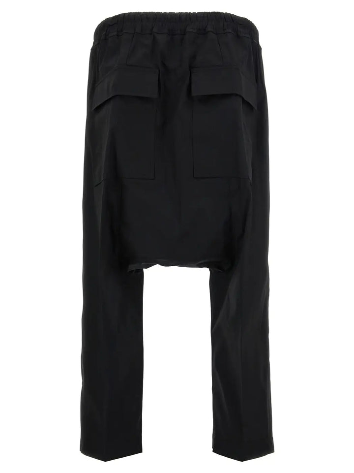 Rick Owens Black Cotton Casual Pants