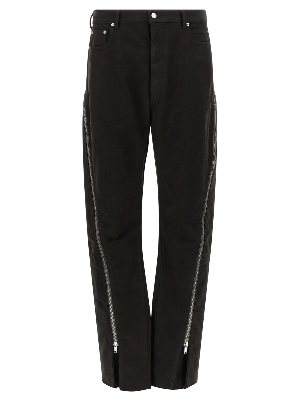 Rick Owens Black Cotton Flared Pants