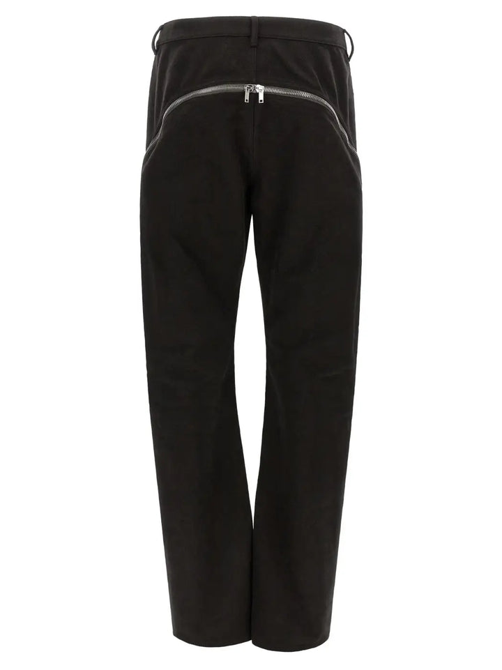 Rick Owens Black Cotton Flared Pants