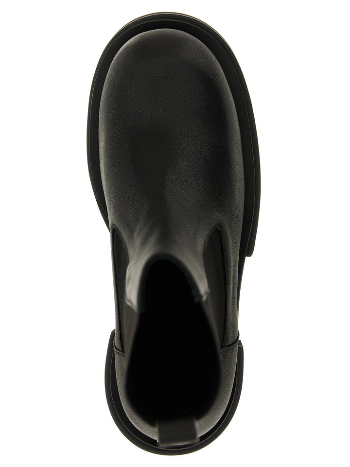 Rick Owens Black Goatskin Ankle Boots