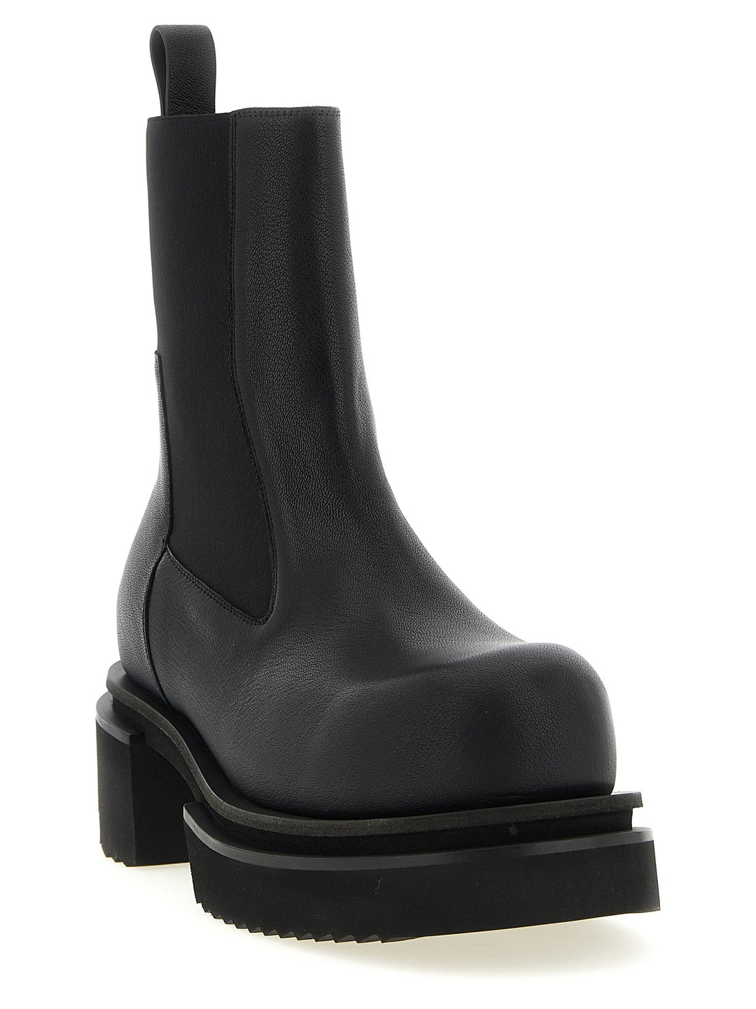 Rick Owens Black Goatskin Ankle Boots
