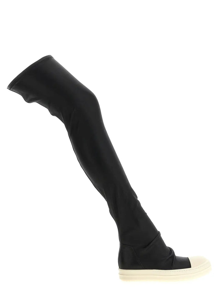 Rick Owens Black Lamb Leather Over the Knee