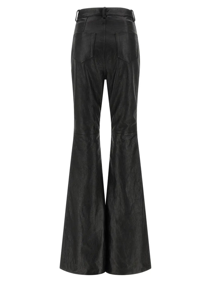 Rick Owens Black Lamb Leather Pants