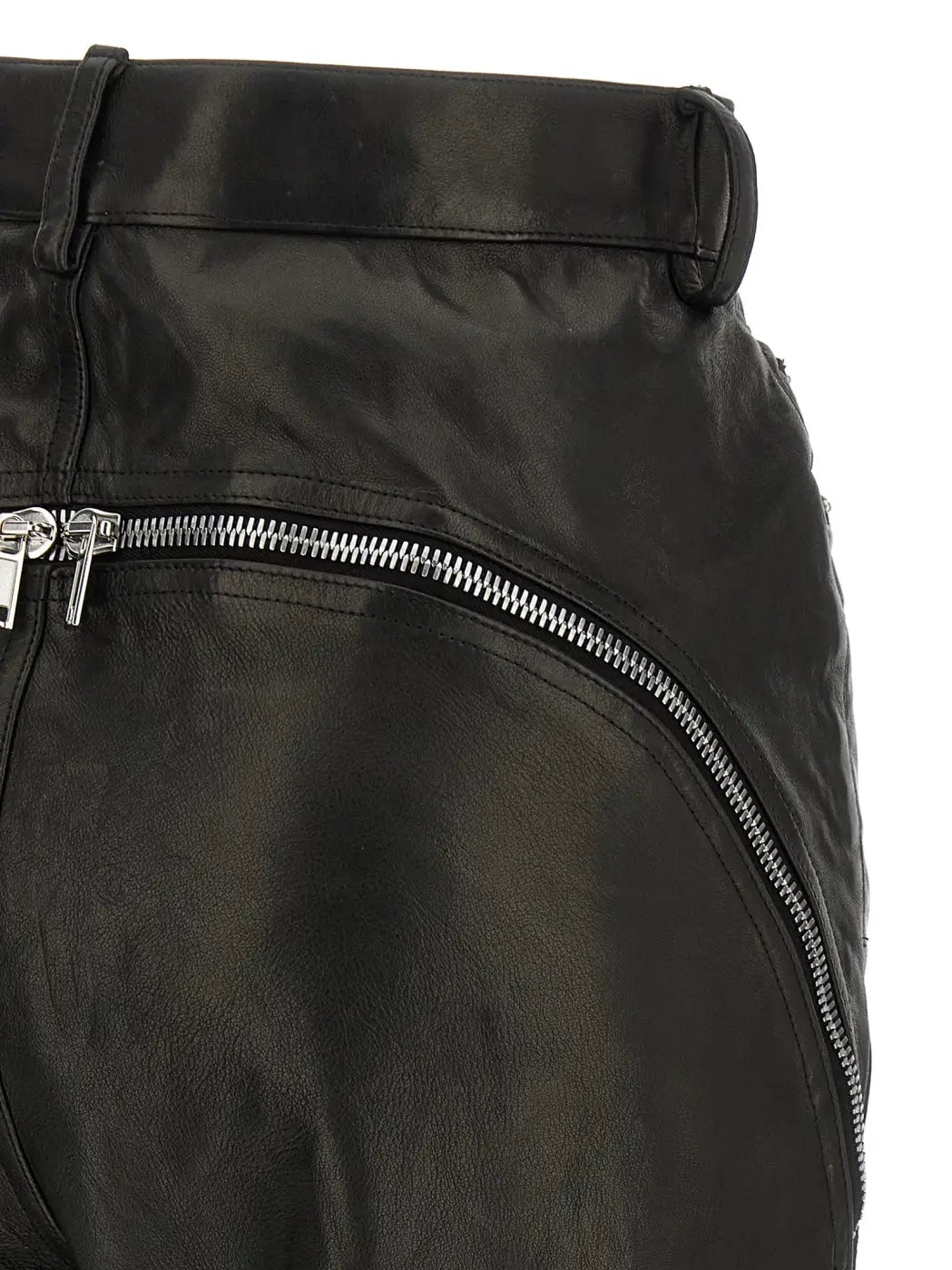Rick Owens Black Leather Pants
