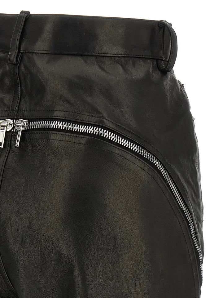 Rick Owens Black Leather Pants