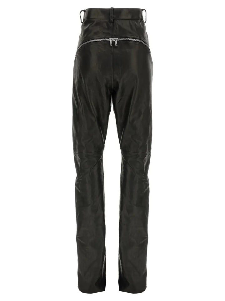 Rick Owens Black Leather Pants