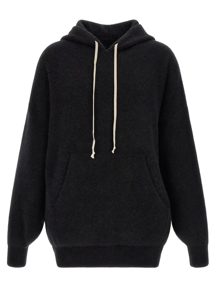 Rick Owens Black Marabou Sweatshirt