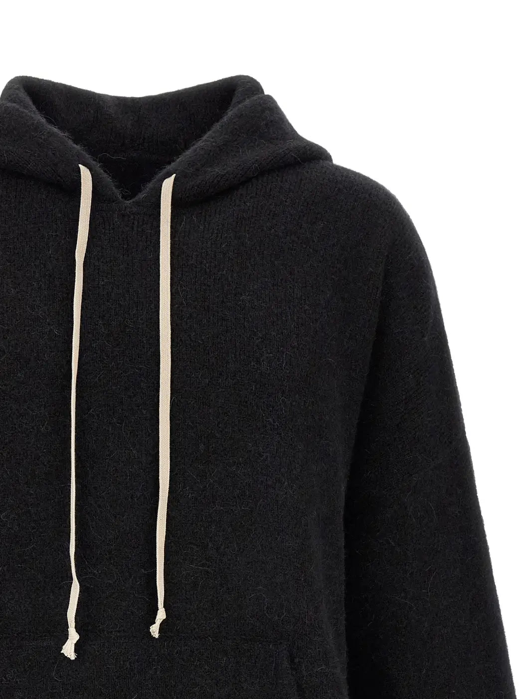 Rick Owens Black Marabou Sweatshirt