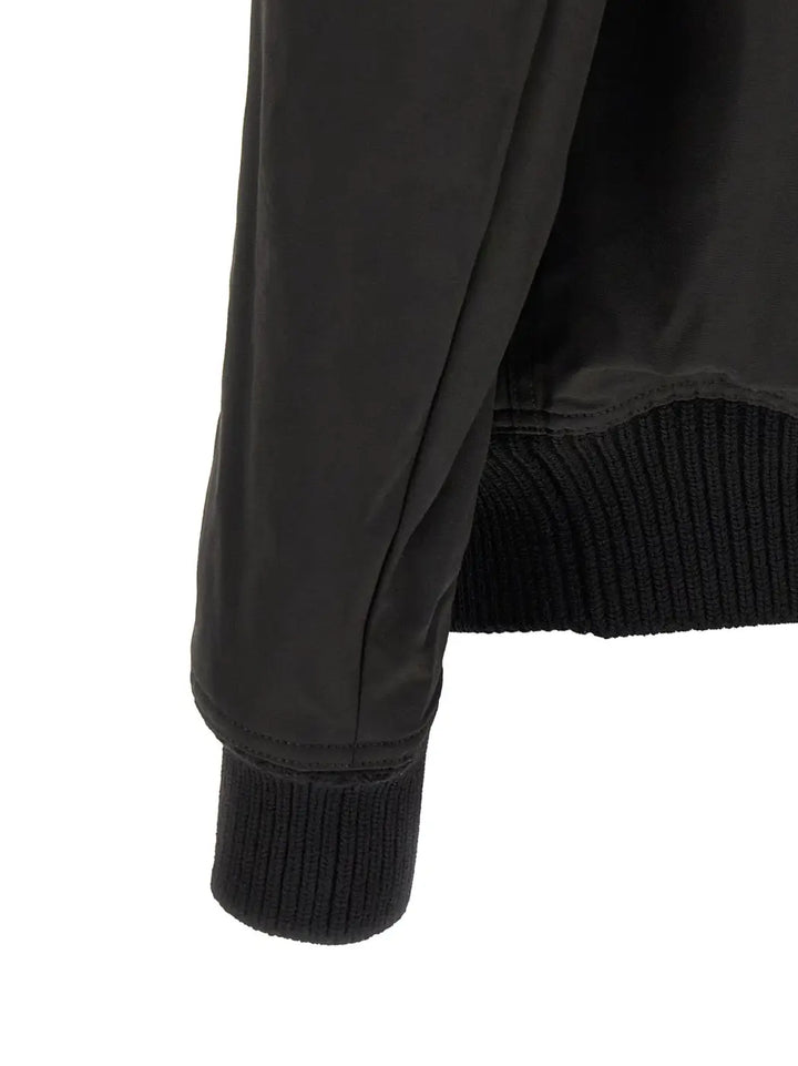 Rick Owens Black Nylon Bomber