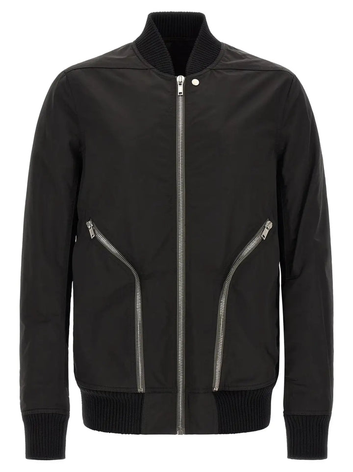 Rick Owens Black Nylon Bomber