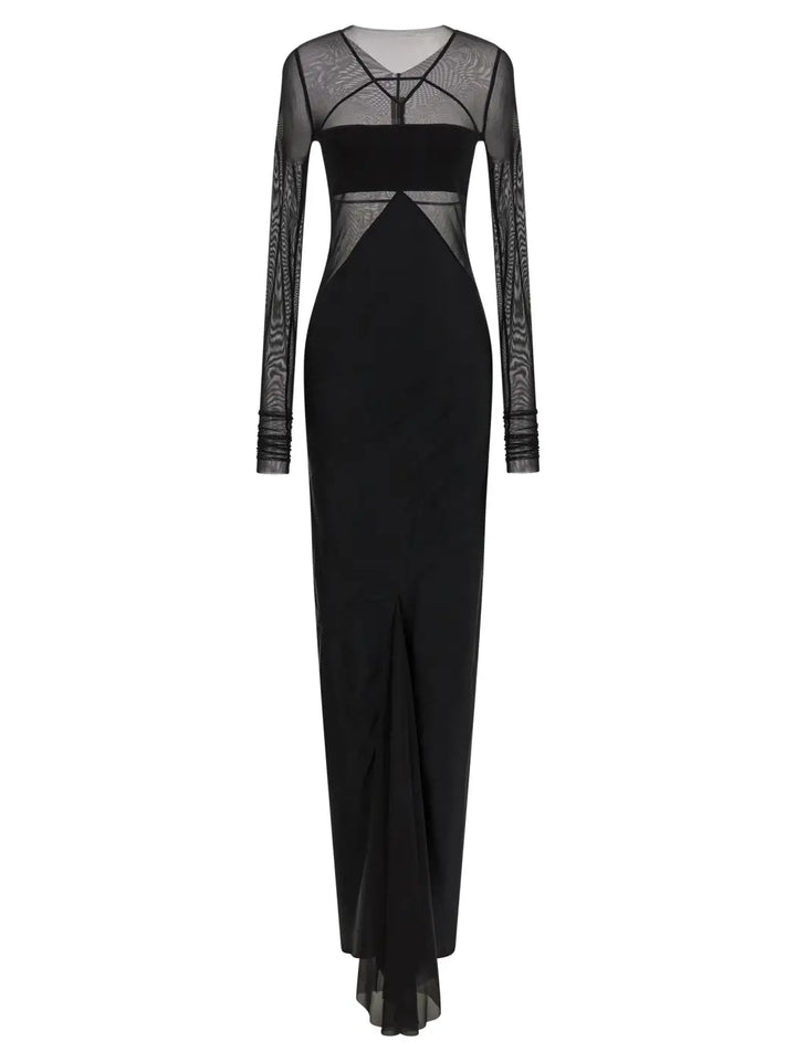 Rick Owens Black Nylon Long Dress