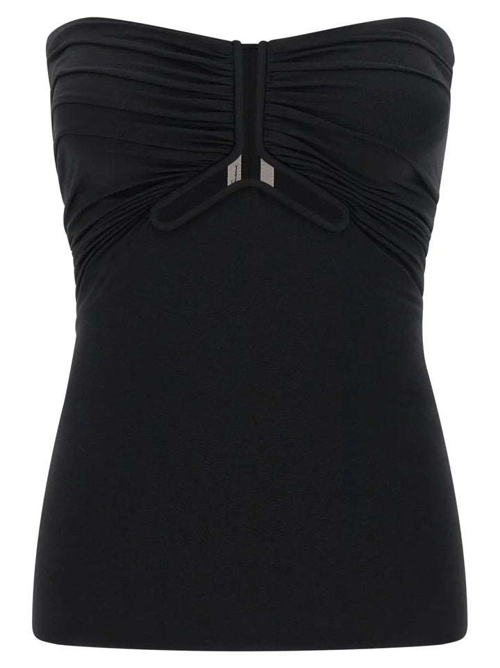 Rick Owens Black Nylon Tank Tops