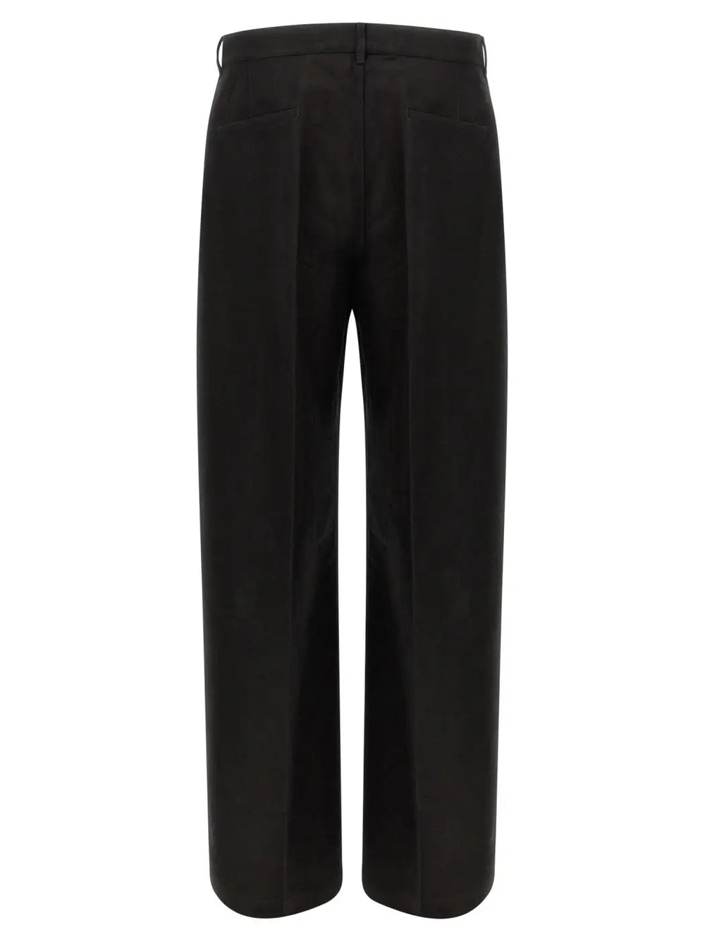 Rick Owens Black Ramie Casual Pants