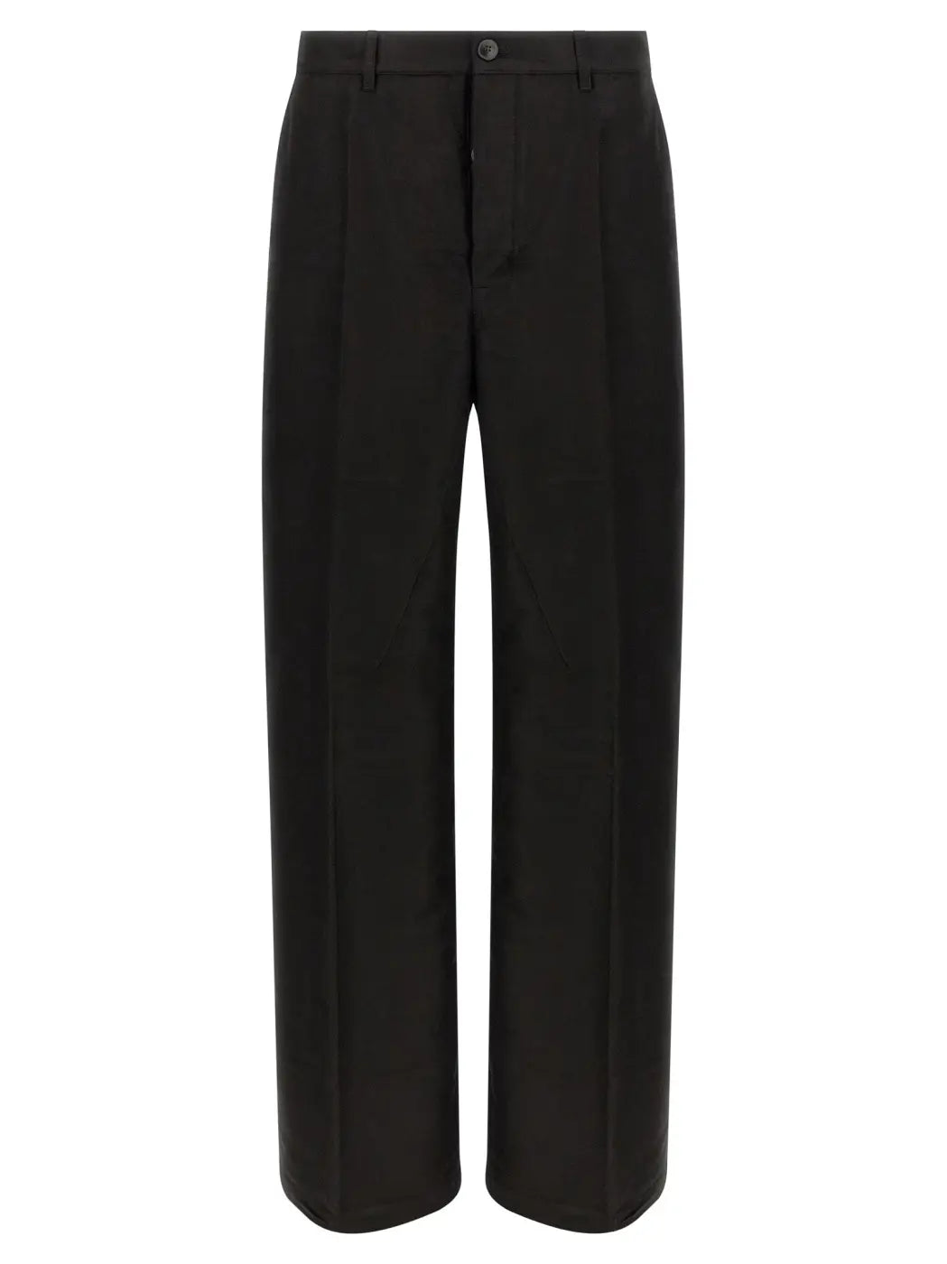 Rick Owens Black Ramie Casual Pants