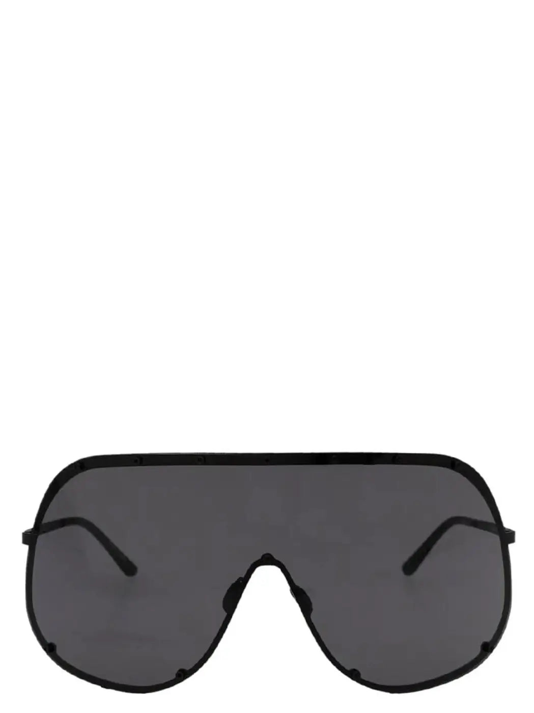 Rick Owens Black Stainless Steel Sunglasses
