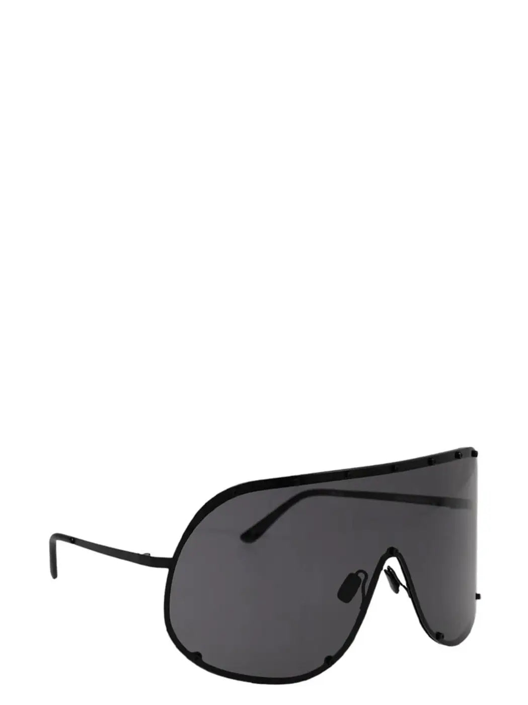 Rick Owens Black Stainless Steel Sunglasses