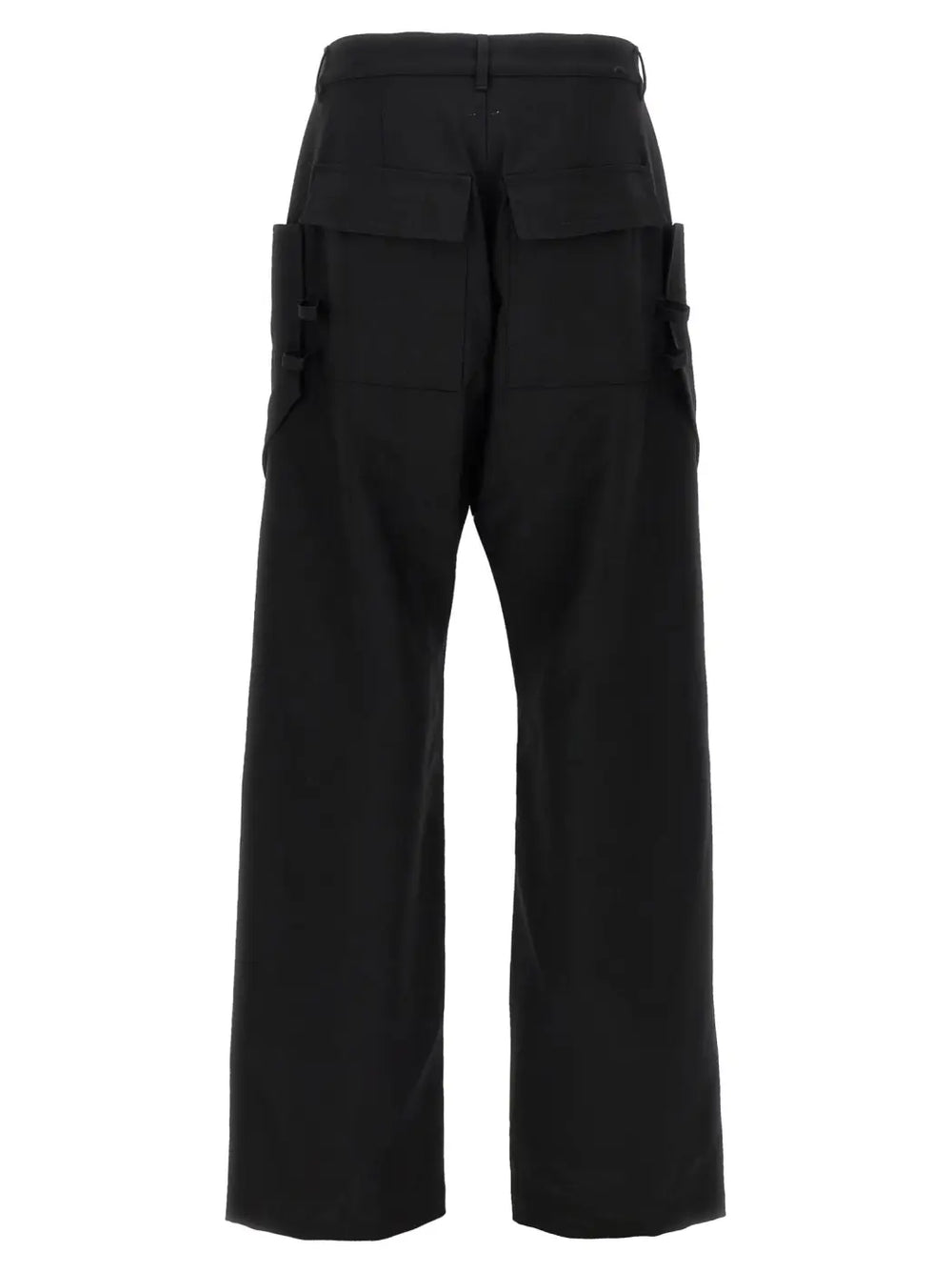 Rick Owens Black Virgin Wool Cargo Pants