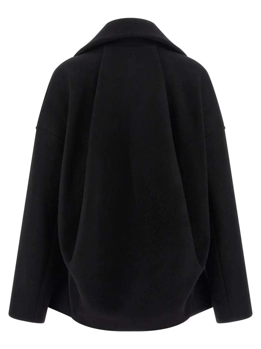 Rick Owens Black Virgin Wool Coat