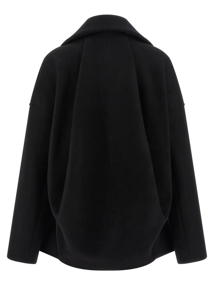 Rick Owens Black Virgin Wool Coat