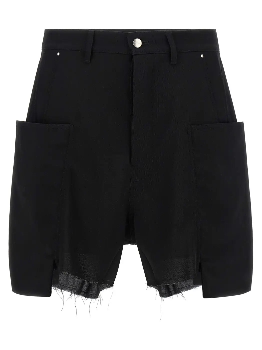 Rick Owens Black Wool Bermuda Shorts