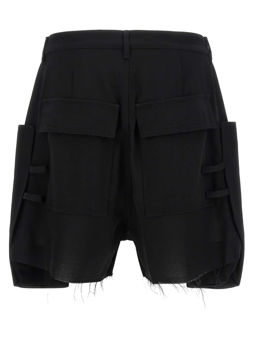 Rick Owens Black Wool Bermuda Shorts