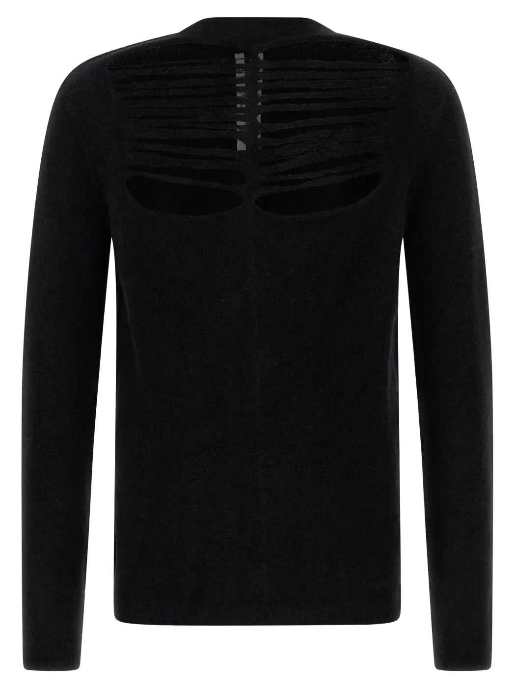 Rick Owens Black Wool Cardigan