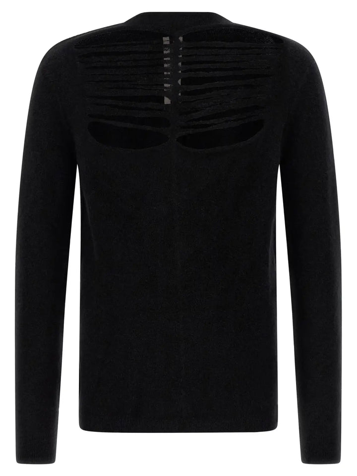 Rick Owens Black Wool Cardigan
