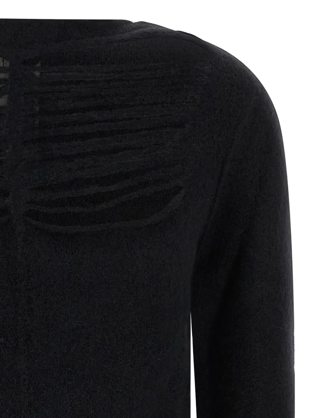 Rick Owens Black Wool Cardigan