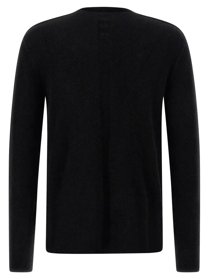 Rick Owens Black Wool Cardigan