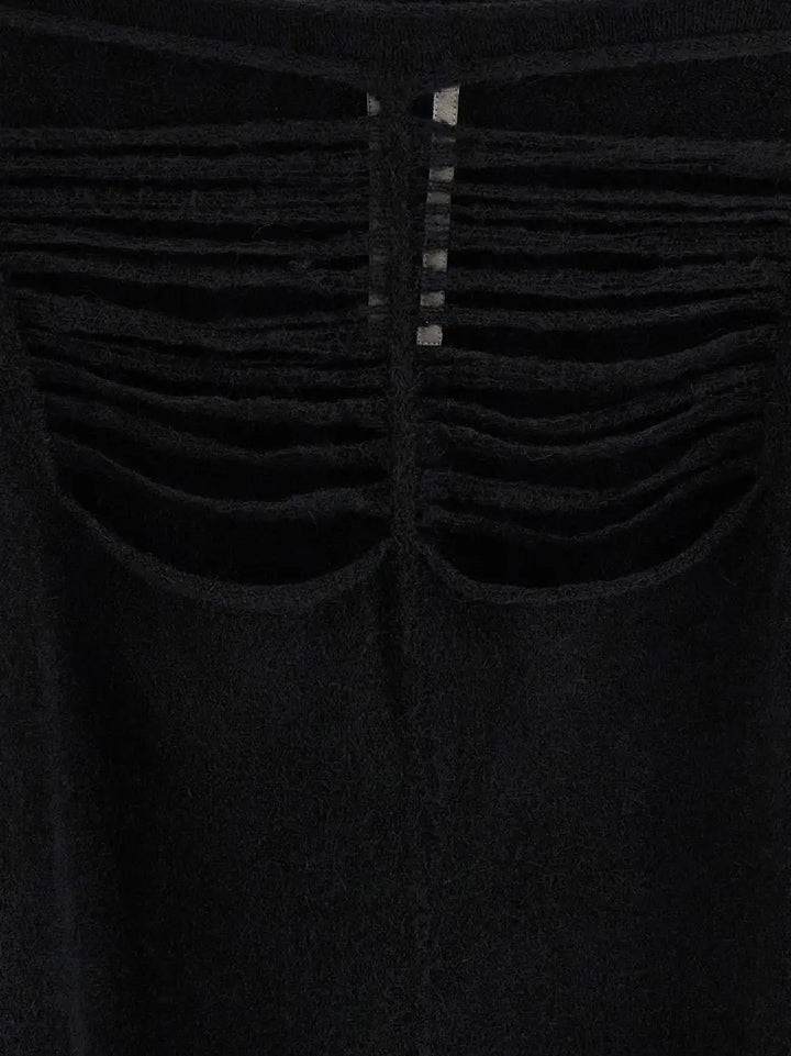 Rick Owens Black Wool Cardigan