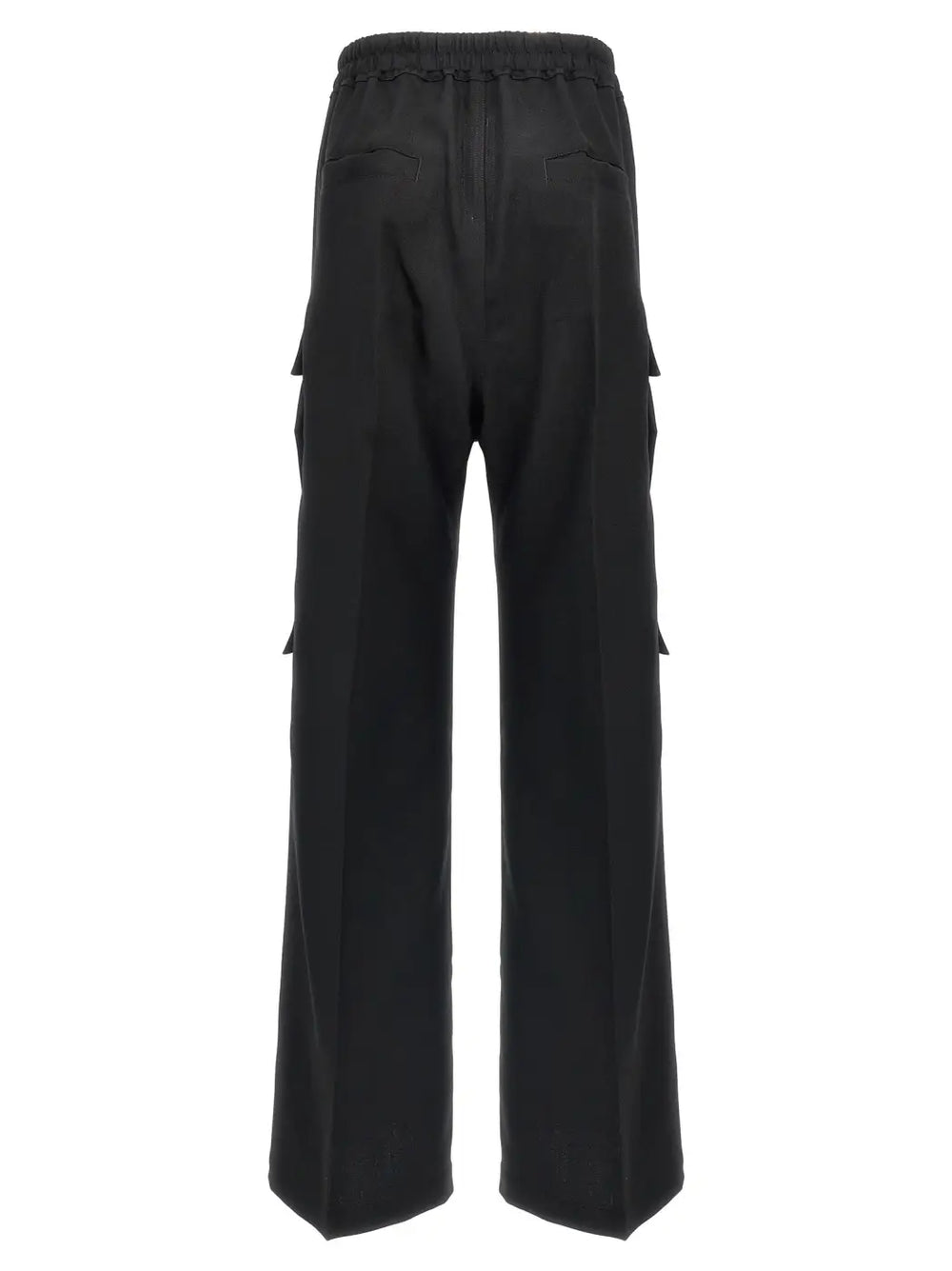 Rick Owens Black Wool Cargo Pants