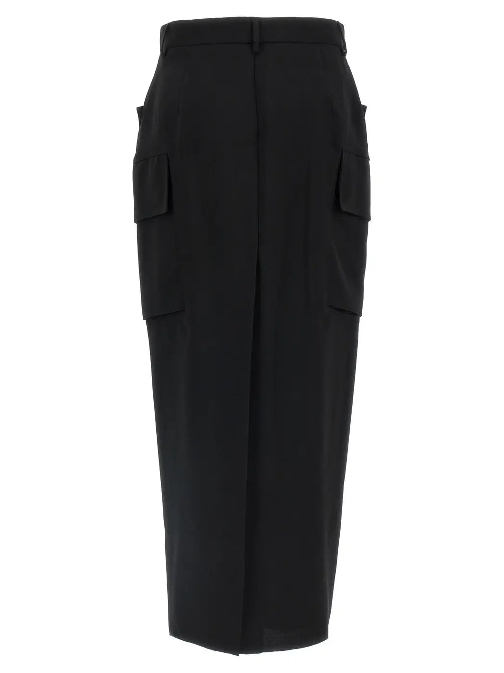 Rick Owens Black Wool Midi Skirt