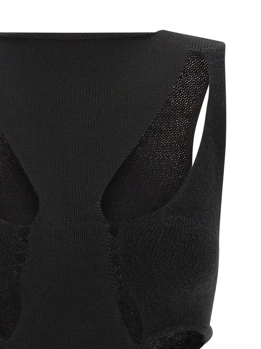 Rick Owens Black Wool Tank Tops