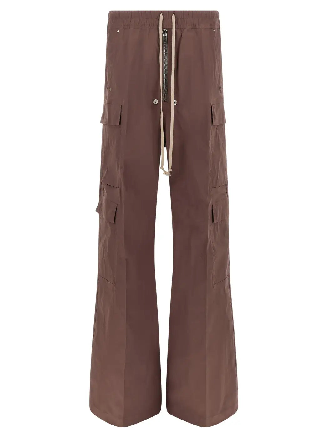 Rick Owens Brown Cotton Flared Pants