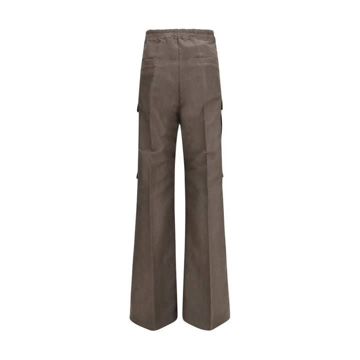 Rick Owens Brown Ramie Cargo Pants