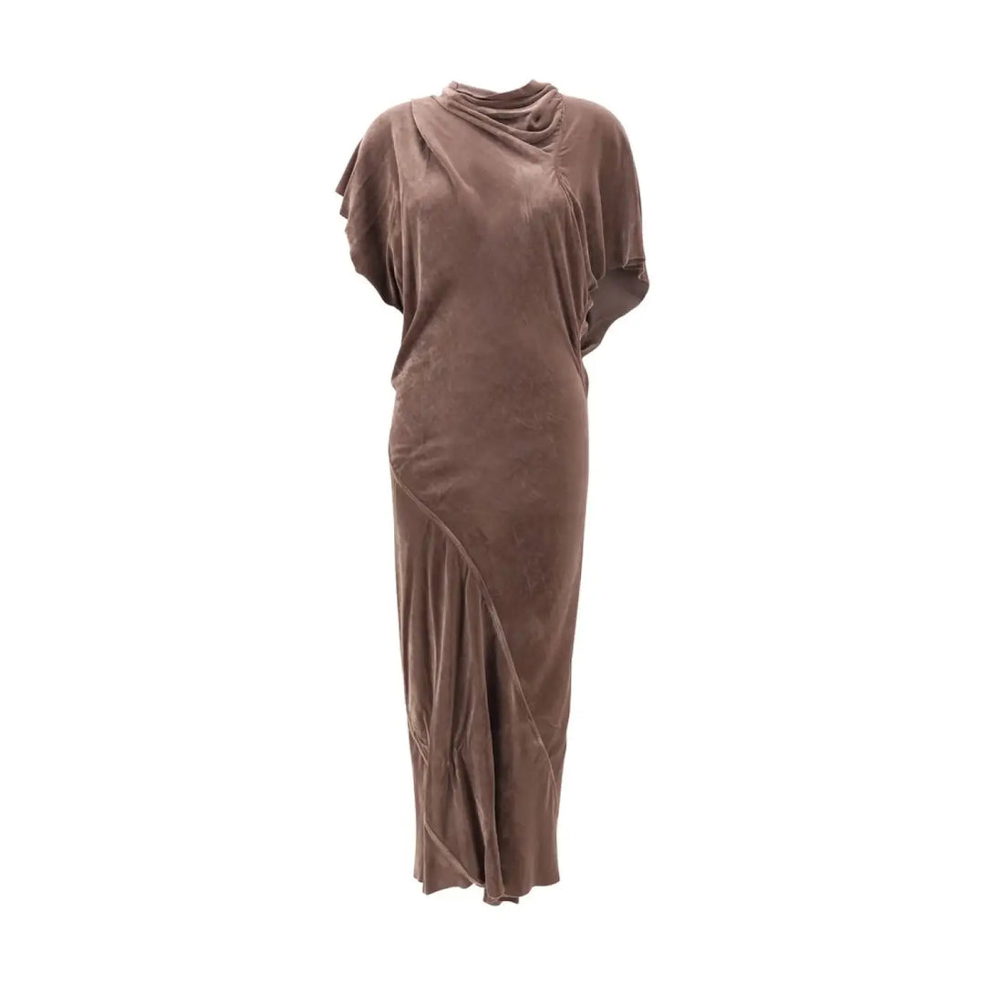 Rick Owens Brown Viscose Cocktail Dress