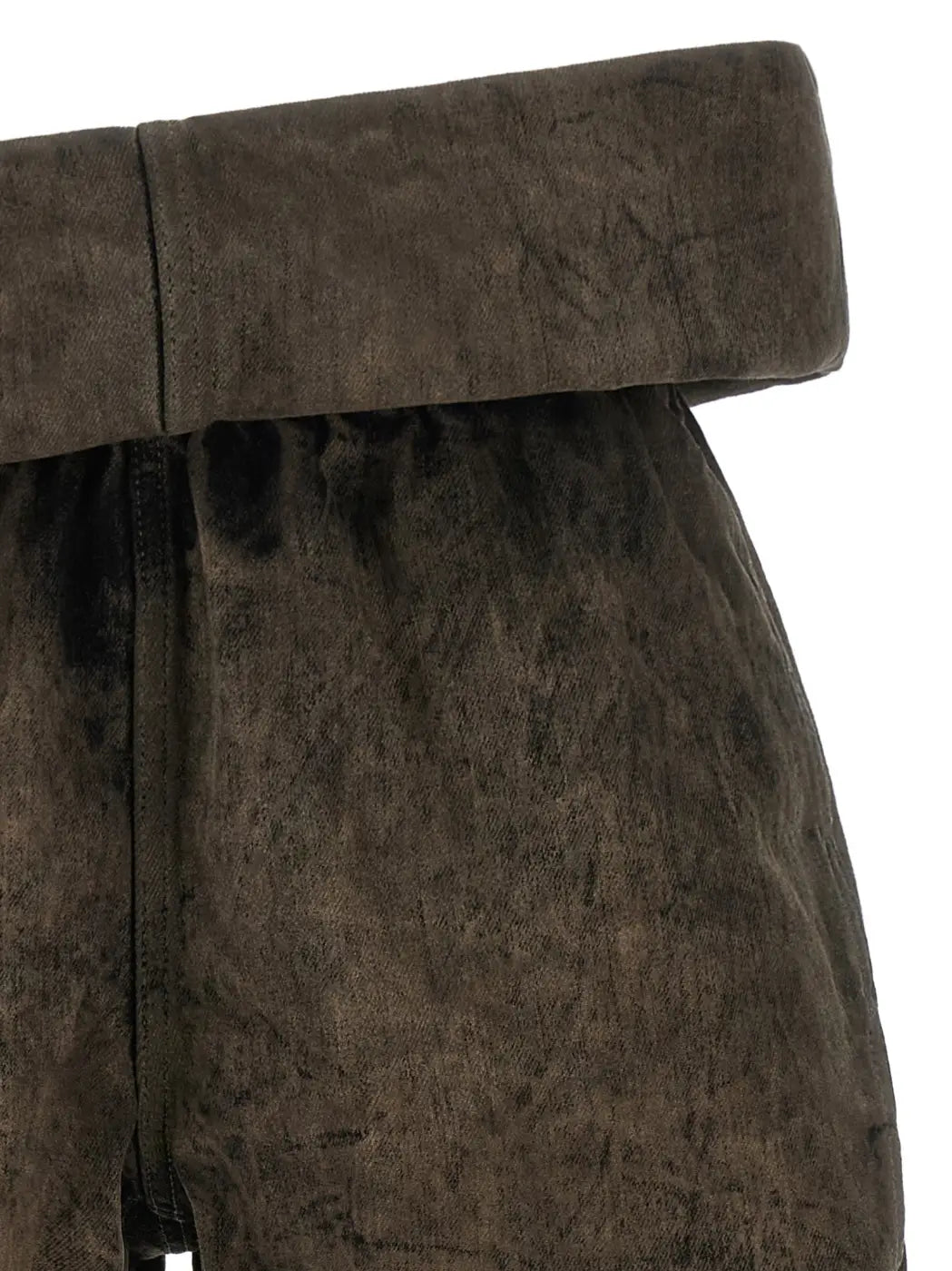 Rick Owens Gray Cotton Bermuda Shorts
