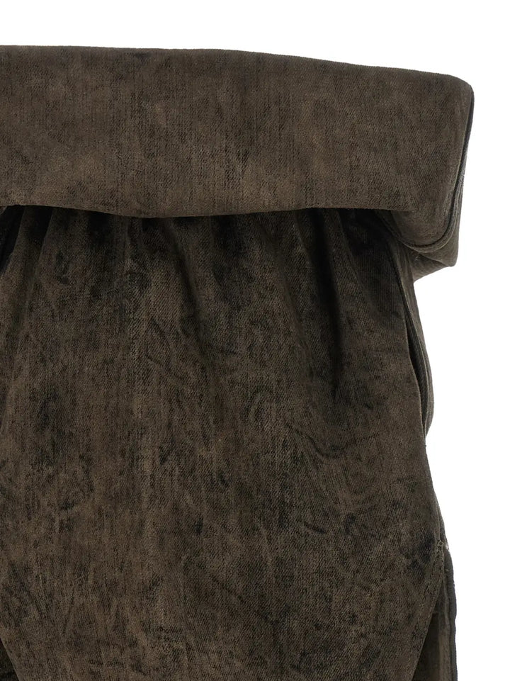 Rick Owens Gray Cotton Bermuda Shorts