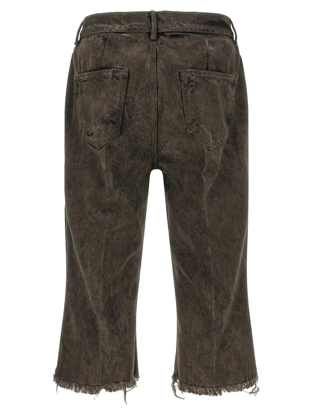 Rick Owens Gray Cotton Bermuda Shorts