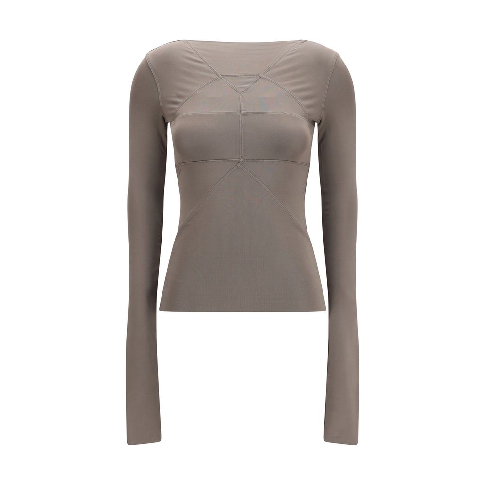 Rick Owens Shirts - Gray Viscose Shirt