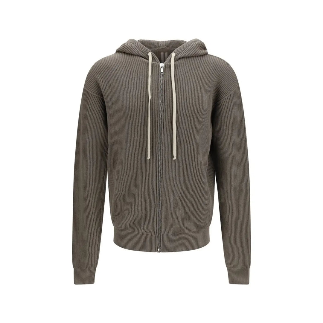 Rick Owens Gray Wool Oves Aries Hoodie